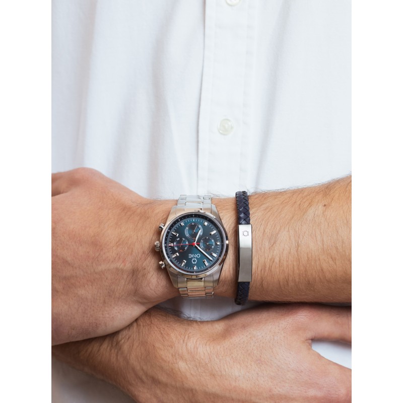 PULSEIRA AÇO MEN MAVEN BLUE OAMB4101LA-S