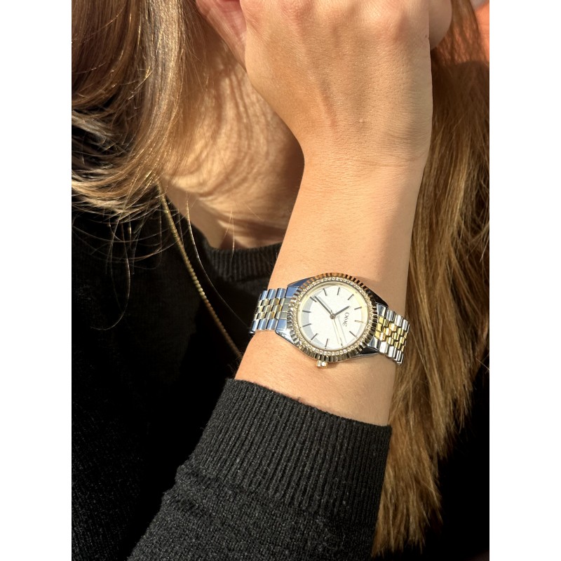 RELÓGIO SENHORA CELEBRITY BICOLOR WHITE DIAL OL9192BD32L