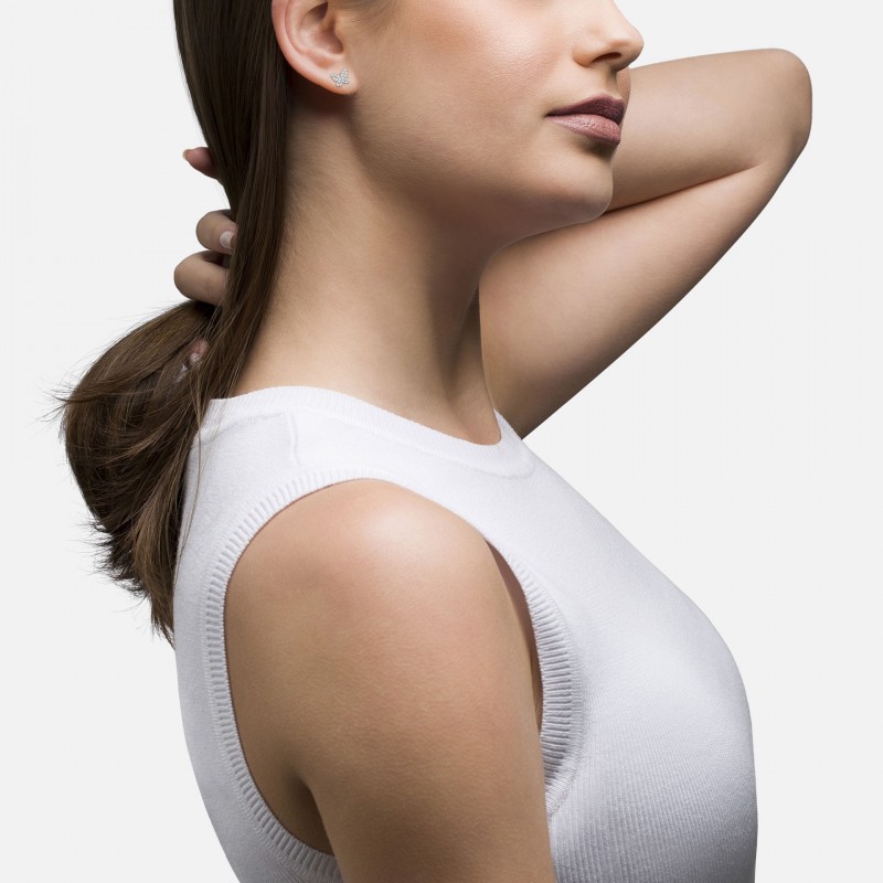 BRINCOS PRATA MIX E MATCH BUTTERFLY UK.BR.1204.0119