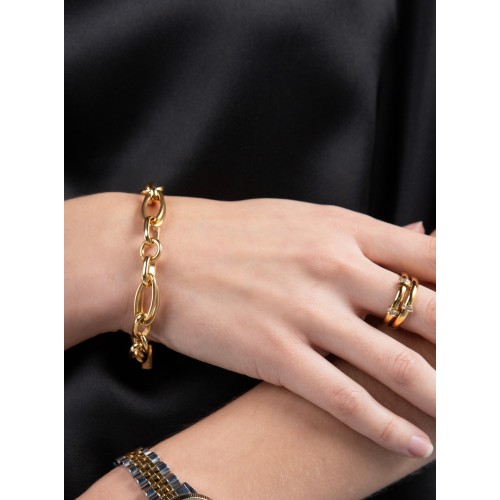 PULSEIRA AÇO SENHORA LUMINOUS SOLID GOLD OJLB02G