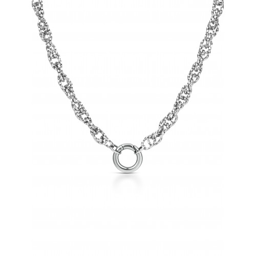 COLAR AÇO ENERGY MASTER UNION DOUBLE SILVER OJNMS04