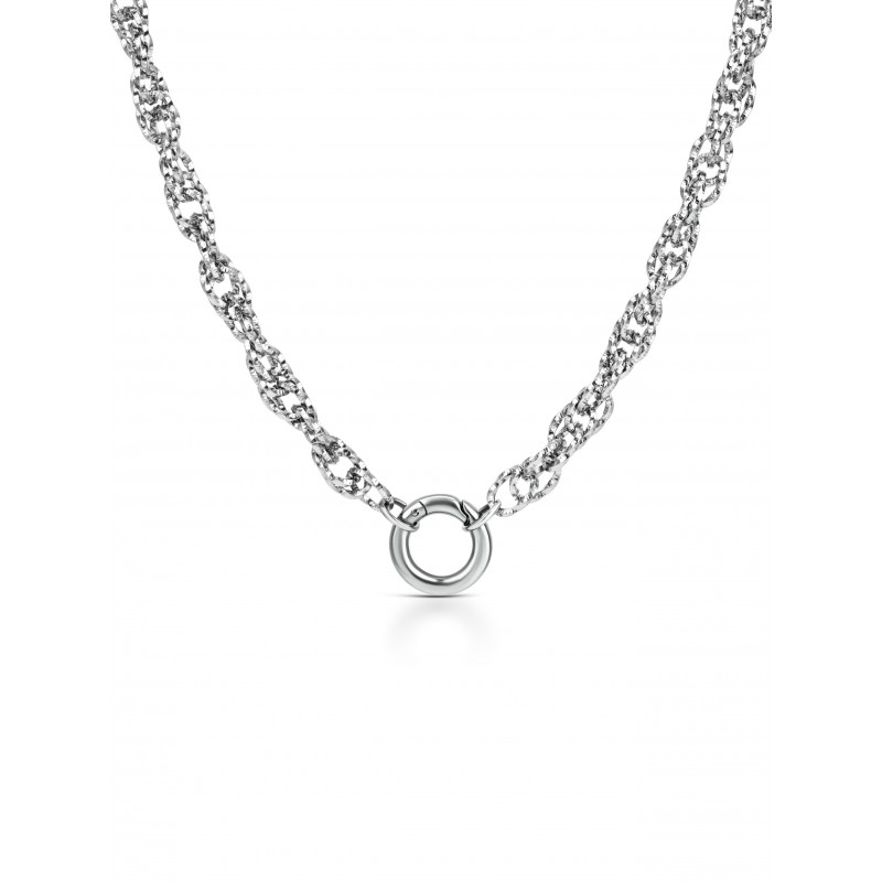 COLAR AÇO ENERGY MASTER UNION DOUBLE SILVER OJNMS04