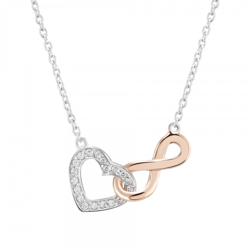 COLAR PRATA LOVE IN ROSE XV UK.CL.1110.0027