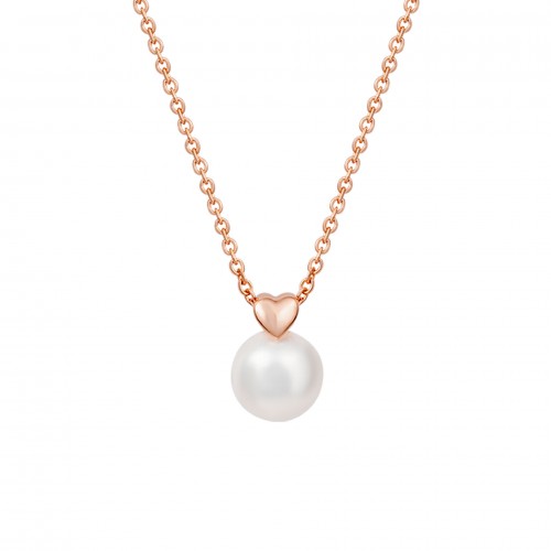 COLAR PRATA LOVE IN ROSE HEART & PEARL UK.CL.AE0002.00.00
