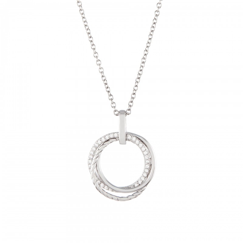 COLAR PRATA CLASSY CIRCLE UK.CL.1204.0032