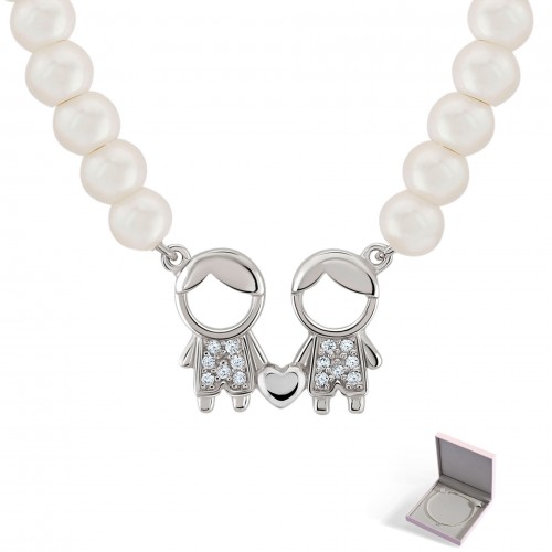 COLAR PRATA PEARLS GIRL UK.CL.1110.0034