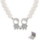 COLAR PRATA PEARLS GIRL UK.CL.1110.0034
