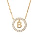 COLAR PRATA LETTER IN CIRCLE B UK.CL.1204.0290
