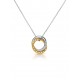 COLAR AÇO SENHORA DELIGHTFUL CIRCLE  BICOLOR OJDFN01SG