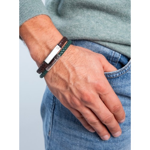 PULSEIRA AÇO MEN MAVEN BROWN OAMB4101LC