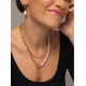 COLAR AÇO SENHORA NECKMESS PEARLY GOLD OJNN48G