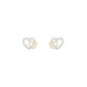 BRINCOS PRATA CLASSY & CHIC TWO HEARTS GOLD UK.BR.1204.0150