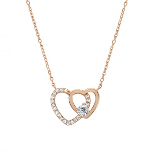 COLAR PRATA HEART SOLITAIRE UK.CL.1205.0108