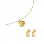 SET COLAR & BRINCO AÇO BIRTHSTONE OCTOBER OJSET24G10