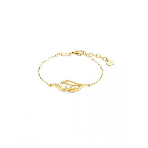 PULSEIRA AÇO SENHORA MARGOT FALLING LEAVES GOLD OJATB04D