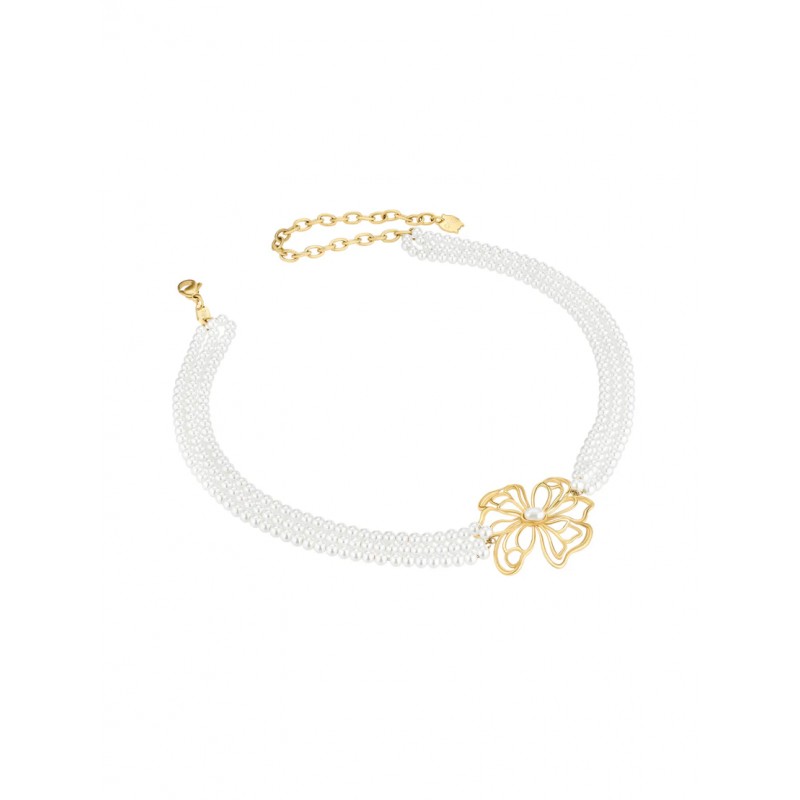 COLAR AÇO SENHORA MARGOT PETAL GOLD OJATN07D