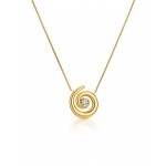 COLAR AÇO SENHORA CHESS SPIRAL GOLD OJCHN01G