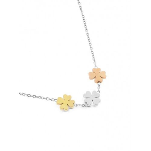 COLAR AÇO LUCKY FLOWER OJLFN023T
