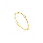 ESCRAVA AÇO SENHORA ELENA CRYSTAL GOLD OJATB03D