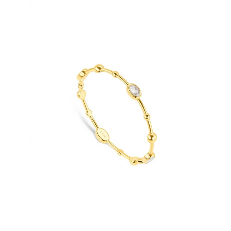 ESCRAVA AÇO SENHORA ELENA CRYSTAL GOLD OJATB03D
