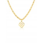 COLAR AÇO SENHORA ROSE PEARL GOLD OJRN01D