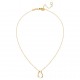 COLAR AÇO SENHORA REFLEXIONS GOLD OJRN01G