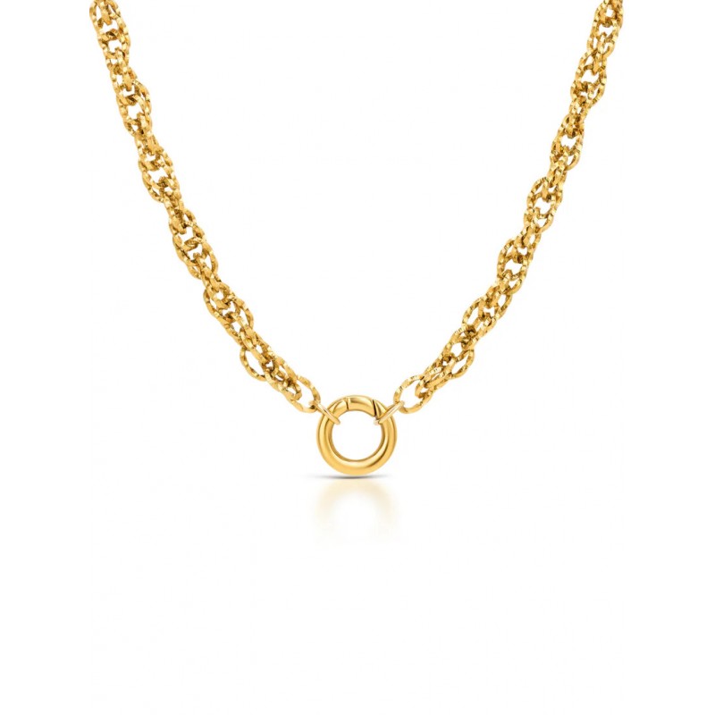 COLAR AÇO ENERGY MASTER UNION DOUBLE GOLD OJNMG04