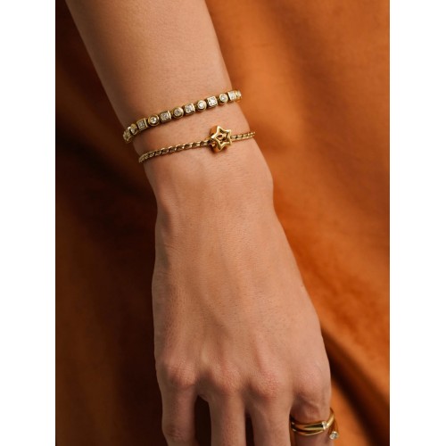 PULSEIRA AÇO SENHORA LUSH GOLD OJBA28G