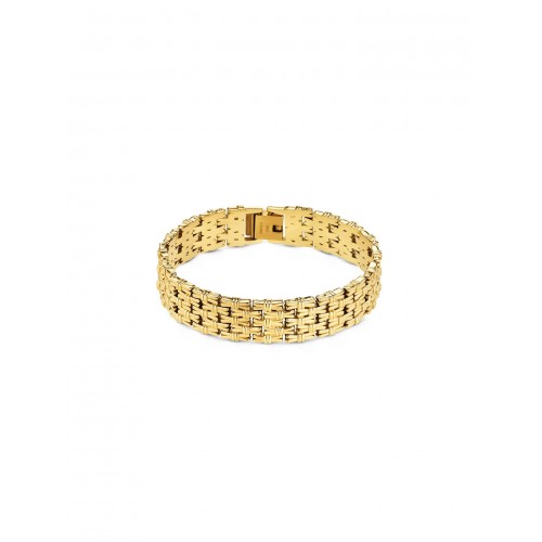PULSEIRA AÇO SENHORA CROWN GOLD OJBA61G