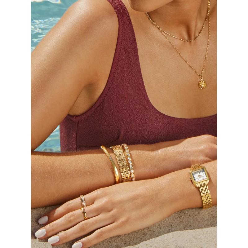 PULSEIRA AÇO SENHORA CROWN GOLD OJBA61G