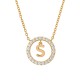 COLAR PRATA LETTER IN CIRCLE S UK.CL.1204.0306