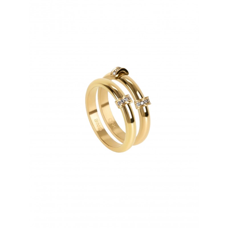 ANEL AÇO SENHORA LUMINOUS CRYSTAL GOLD OJLR01G