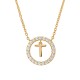COLAR PRATA LETTER IN CIRCLE T UK.CL.1204.0307