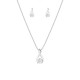 PACK PRATA COLAR E BRINCOS CLASSY SOLITAIRE UK.PK.1202.0005