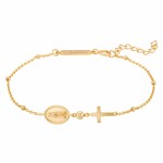 PULSEIRA PRATA HOPE MEDALHA NOSSA SENHORA DE FÁTIMA & CRUZ UK.PU.JT0033.00.00