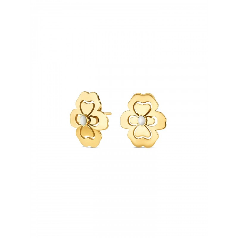 BRINCOS AÇO SENHORA MARGOT BLOSSOM GOLD OJATE13D