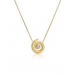 COLAR AÇO SENHORA CHESS SPIRAL GOLD OJCHN01G