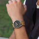 RELÓGIO PRETO PELE CAMEL TDWGA0094702