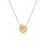 COLAR AÇO SENHORA CHESS SPIRAL GOLD OJCHN01G
