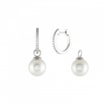 BRINCOS PRATA CLASSY PEARLS 2 EM 1 UK.AR.1204.0009