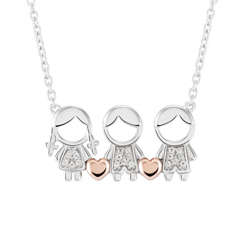 COLAR PRATA GIRL & DOUBLE BOY UK.CL.1110.0012