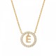COLAR PRATA LETTER IN CIRCLE E UK.CL.1204.0293