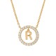 COLAR PRATA LETTER IN CIRCLE R UK.CL.1204.0305