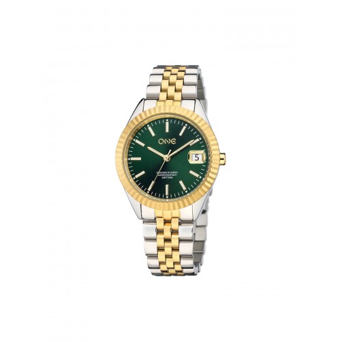RELÓGIO SENHORA CELEBRITY GREEN BICOLOR OL4241VB62L