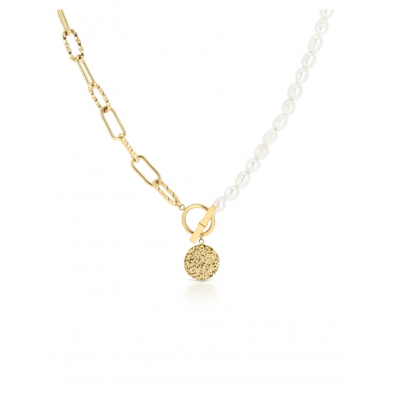 COLAR AÇO SENHORA NECKMESS PEARLY GOLD OJNN48G