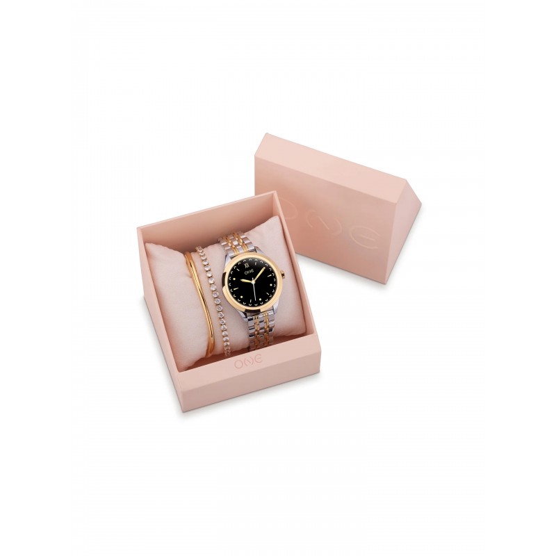 BOX SMARTWATCH DAZZLE ROUND BICOLOR LINKS OSW0025BL62D