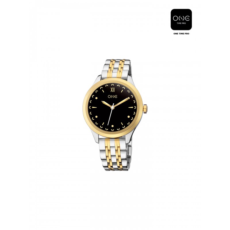 BOX SMARTWATCH DAZZLE ROUND BICOLOR LINKS OSW0025BL62D