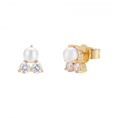 BRINCOS PRATA PEARLS & STONES UK.BR.JT0035.00.00