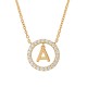 COLAR PRATA LETTER IN CIRCLE A UK.CL.1204.0289