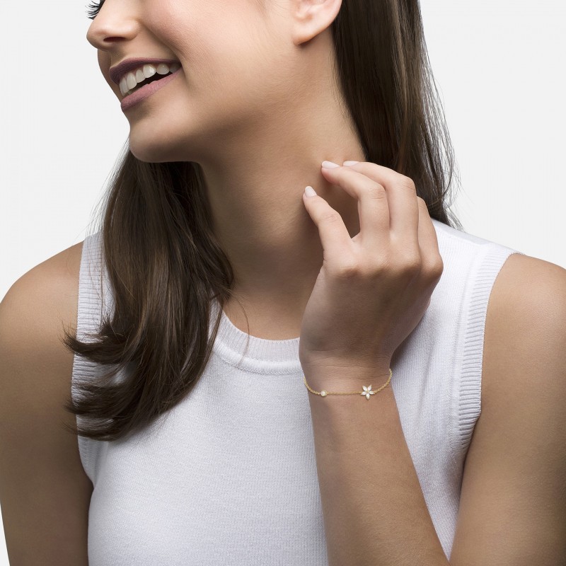 PULSEIRA PRATA MIX & MATCH NAVETE FLOWER UK.PU.1204.0069